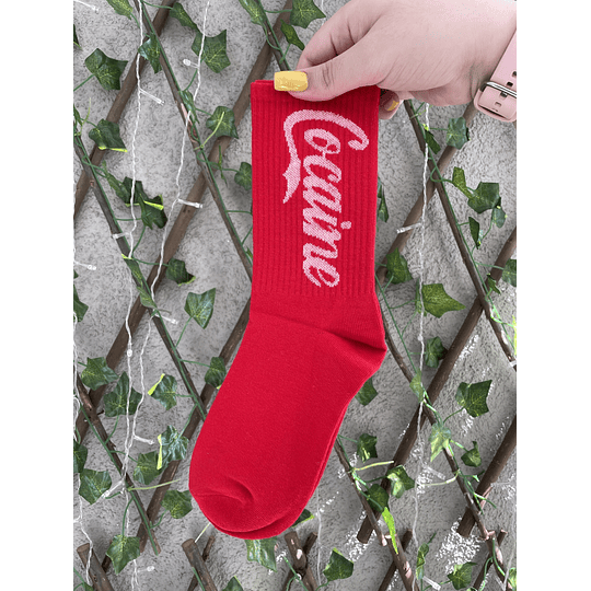 Calcetines mediano Cocaine rojo