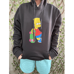Poleron liviano con capucha Bart Simpson