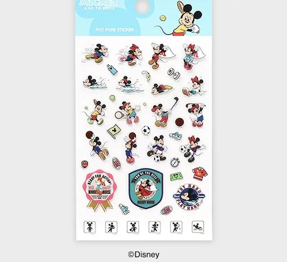 Set Stickers Mickey deportista 2