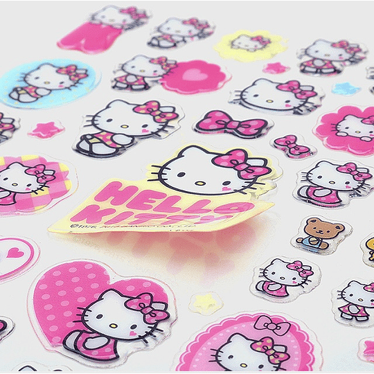 Set Sticker Hello Kitty 3D modelo 1