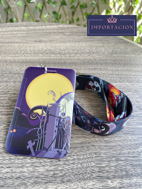Preventa Portacredencial Vertical + Lanyard Jack Skellington