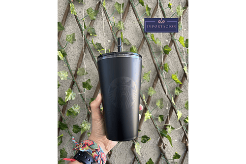 Preventa Vaso Negro Mate Doble Capa Starbucks 473 ml