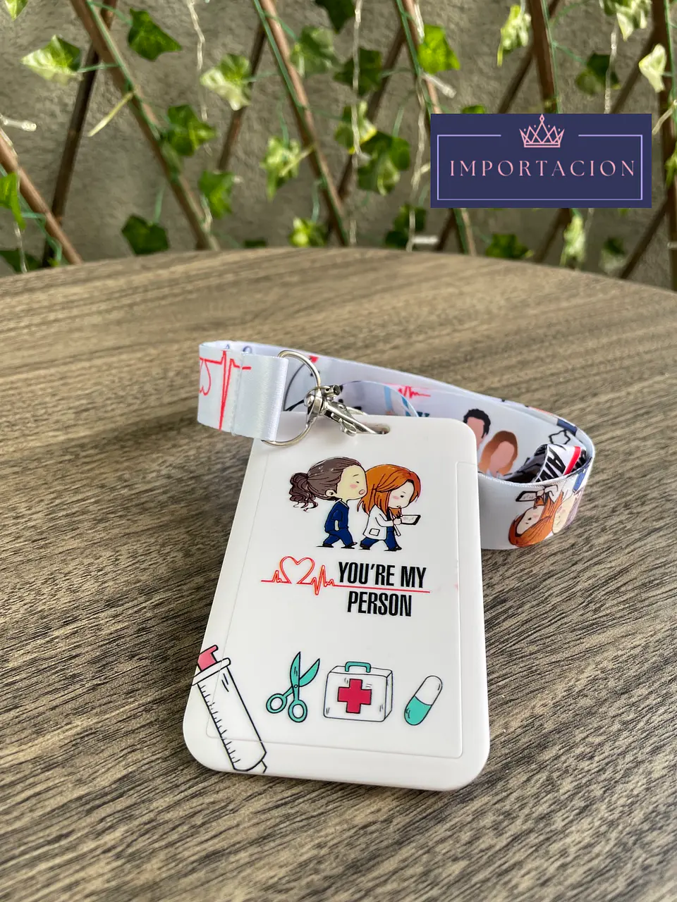 Preventa Portacredencial  Vertical + Lanyard Grey Anatomy 3