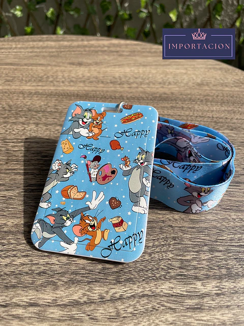 Preventa Portacredencial Vertical + Lanyard Tom & Jerry