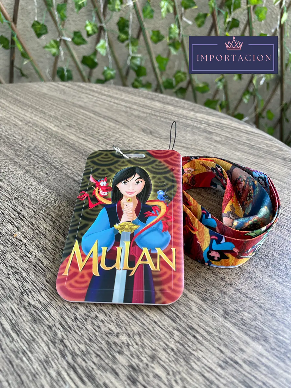 Preventa Portacredencial + Lanyard Mulan guerrera 1