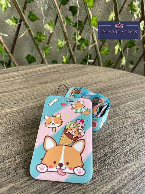 Preventa Portacredencial Vertical + Lanyard Corgi