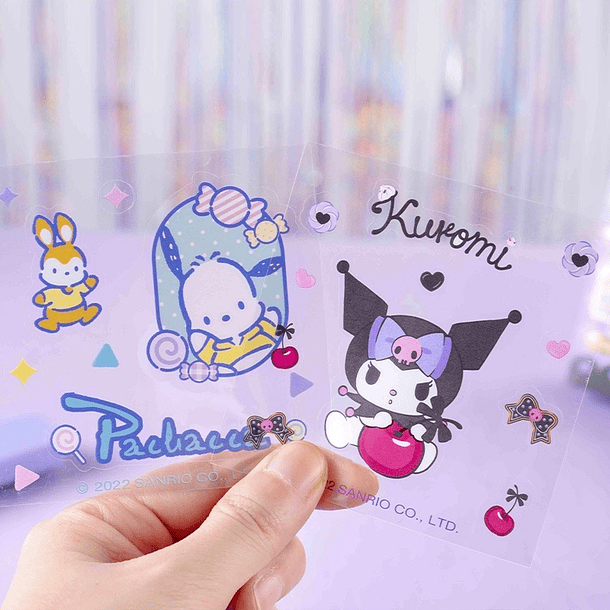 Preventa Set Kuromi En Caja De 60 Sticker Sanrio Pegatinas Decorativas 7