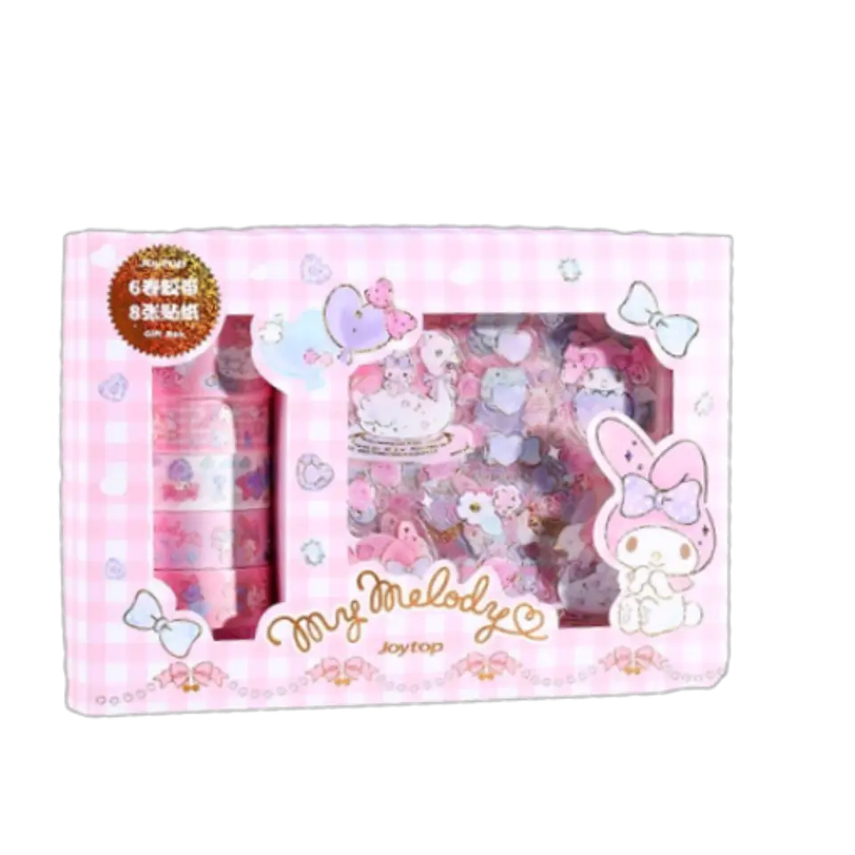 Preventa Set En Caja De Stickers + Rollos De Cintas Sanrio 6