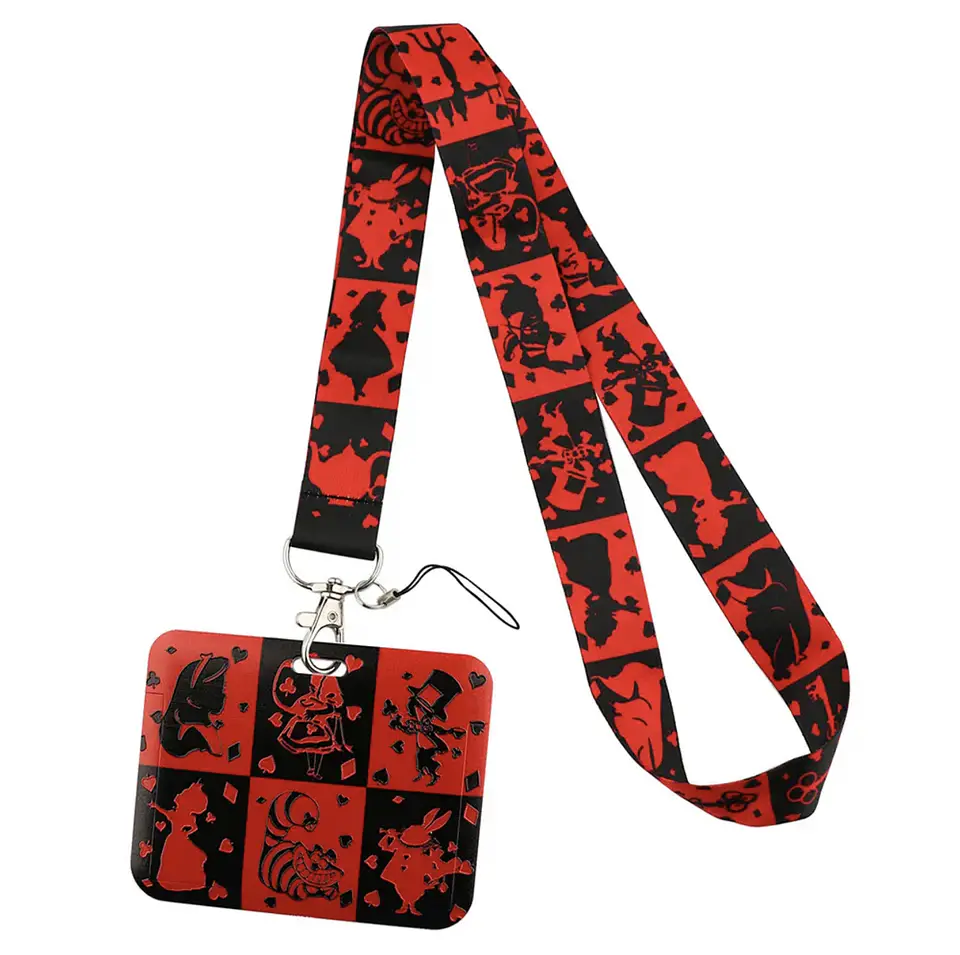 Preventa Portacredencial Horizontal + Lanyard Alice in the wonderland 3