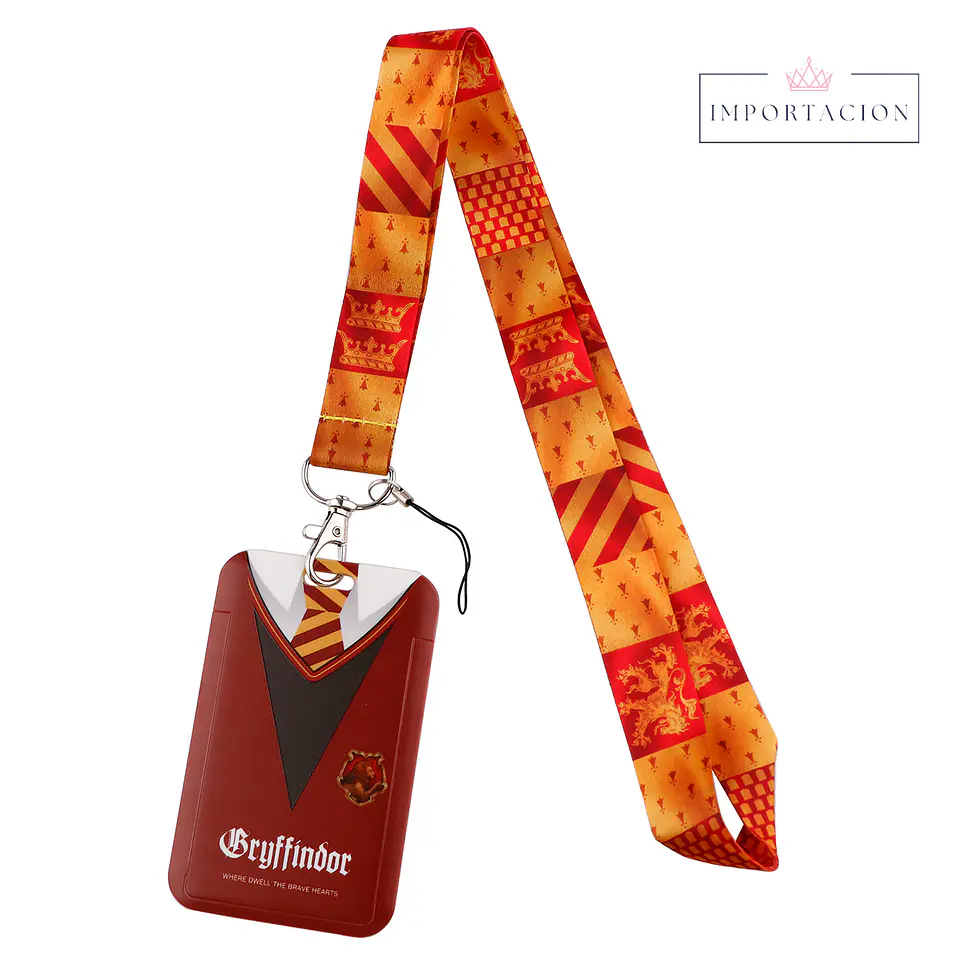 Preventa Portacredencial + Lanyard Uniforme Casas Harry Potter 3
