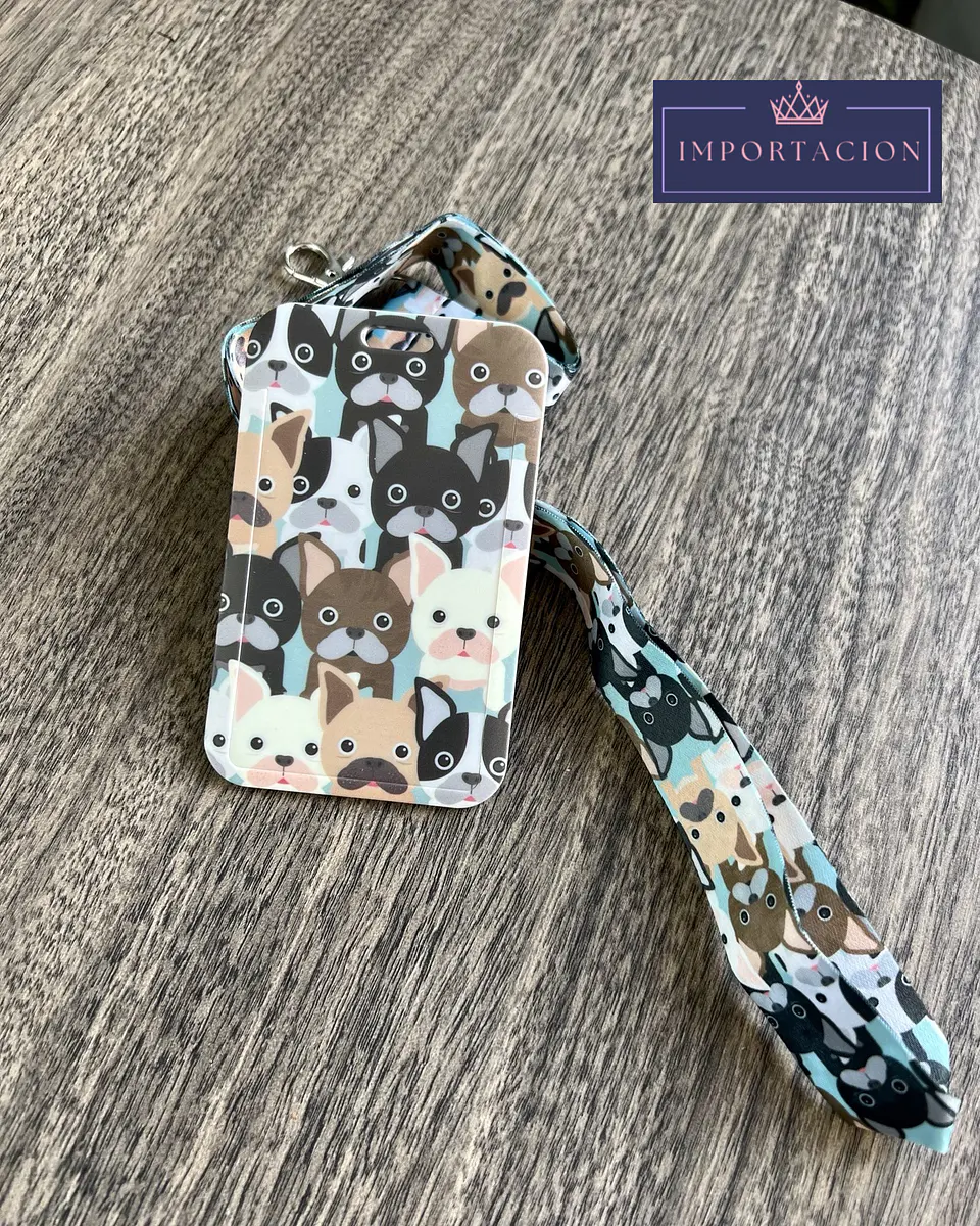 Preventa Portacredencial + Lanyard Cachorritos Bulldog 1