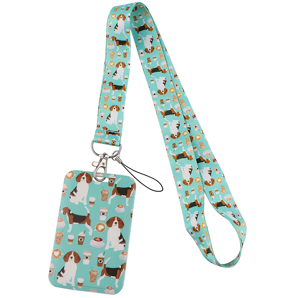 Preventa Portacredencial + Lanyard Perros Kawaii 3
