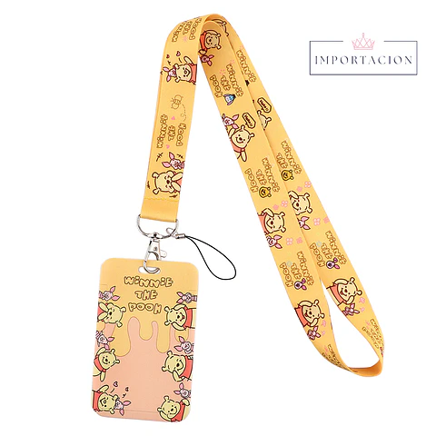 Preventa Portacredencial Vertical + Lanyard Winnie The Pooh