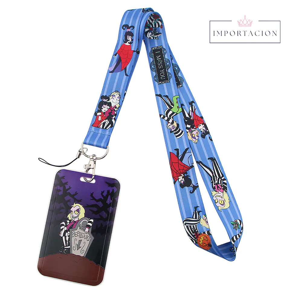 Preventa Portacredencial Vertical + Lanyard Beetlejuice 1