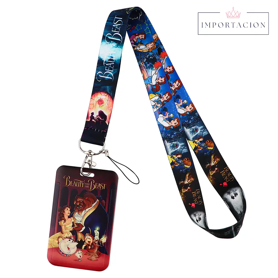 Preventa Portacredencial + Lanyard La Bella Y La Bestia 1