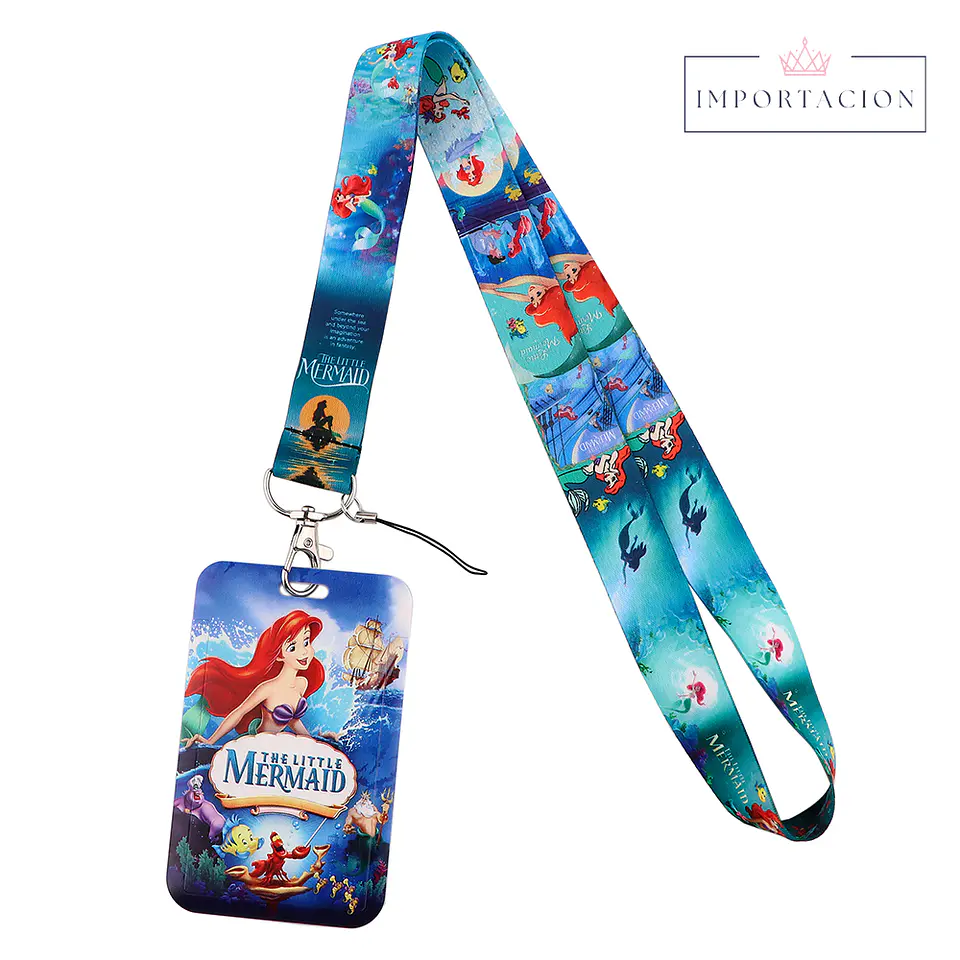 Preventa Portacredencial Vertical + Lanyard La Sirenita 1