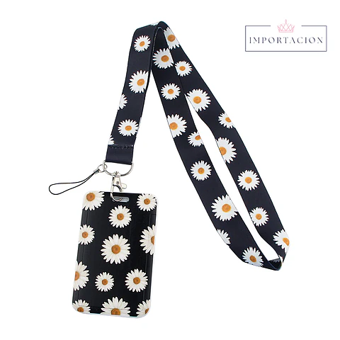 Preventa Portacredencial Vertical + Lanyard Girasoles