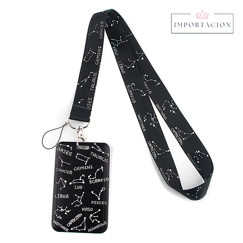 Preventa Portacredencial Vertical + Lanyard Horóscopo Astrología