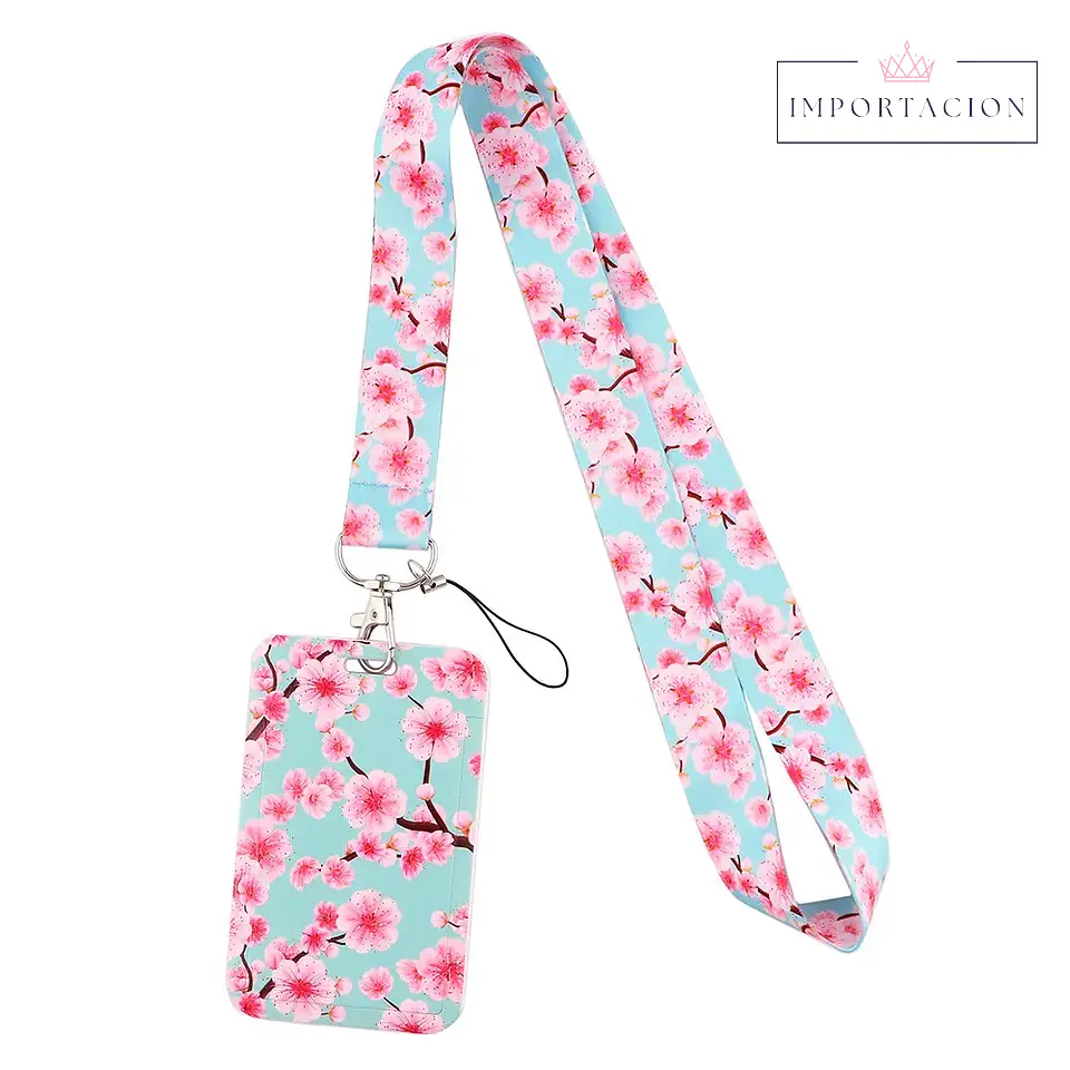 Preventa Portacredencial Vertical + Lanyard Sakura  1