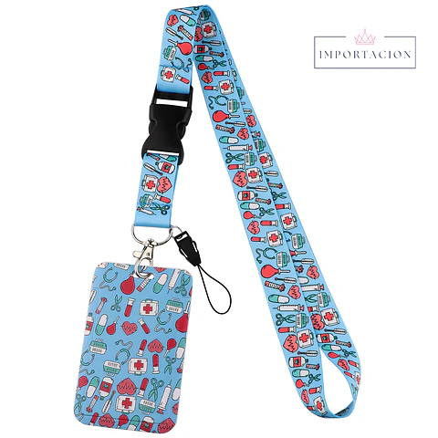 Preventa Portacredencial Vertical + Lanyard Enfermeros 2 Colores