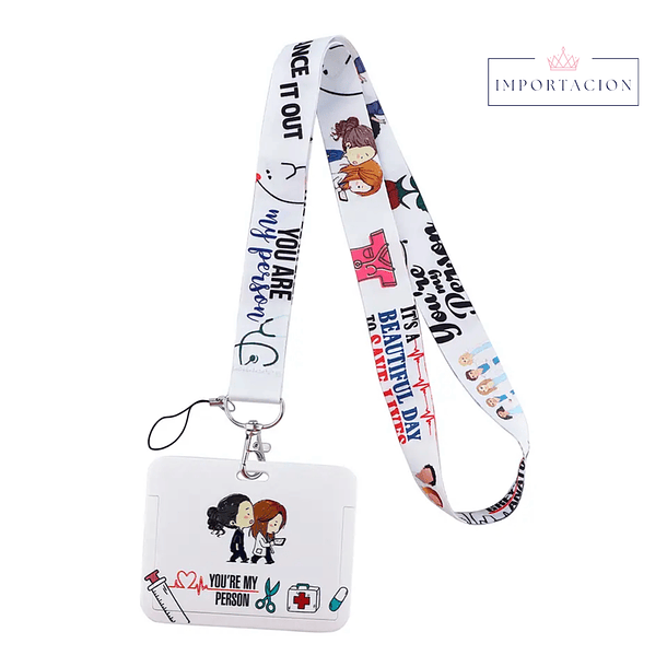 Preventa Portacredencial Horizontal + Lanyard Grey Anatomy You´re My 