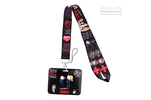 Preventa Portacredencial Horizontal + Lanyard Meredith Y Christina 