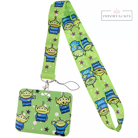 Preventa Portacredencial Horizontal + Lanyard Aliens