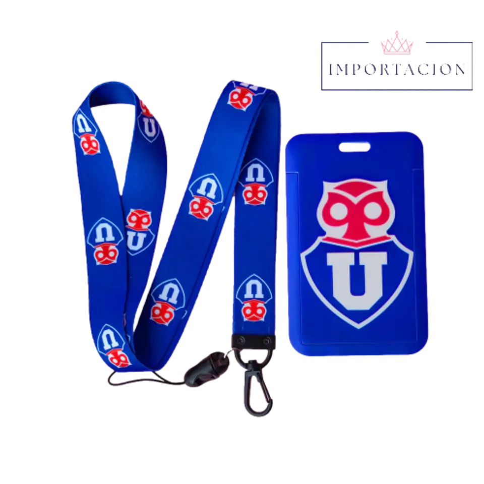 Preventa Portacredencial Vertical + Lanyard U De Chile 3