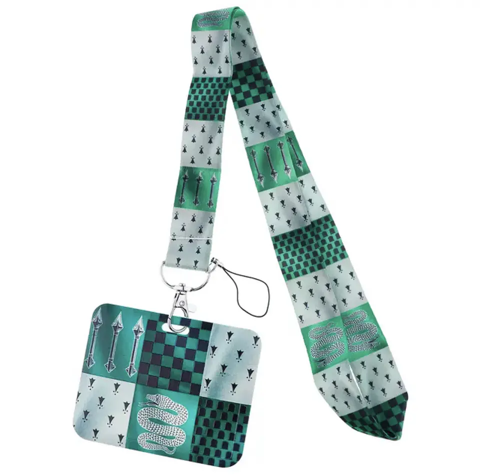 Preventa Portacredencial Horizontal + Lanyard Casas Hogwarts Harry Potter 2