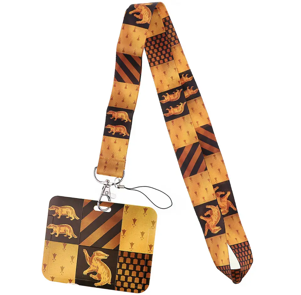 Preventa Portacredencial Horizontal + Lanyard Casas Hogwarts Harry Potter 3