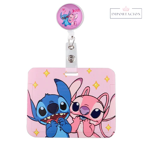 Preventa Portacredencial Horizontal + Hebilla Retractil Stitch&angel