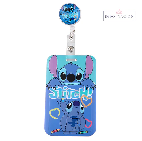 Preventa Portacredencial Vertical + Hebilla Retractil Stitch