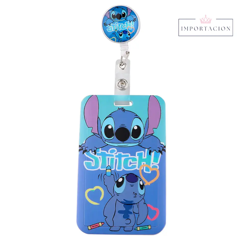 Preventa Portacredencial Vertical + Hebilla Retractil Stitch 1