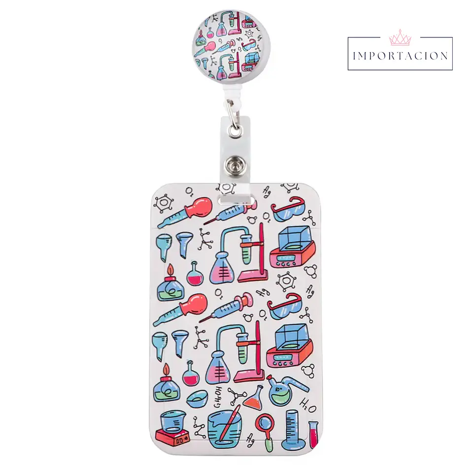 Preventa Portacredencial Vertical + Hebilla Retractil Científico 1