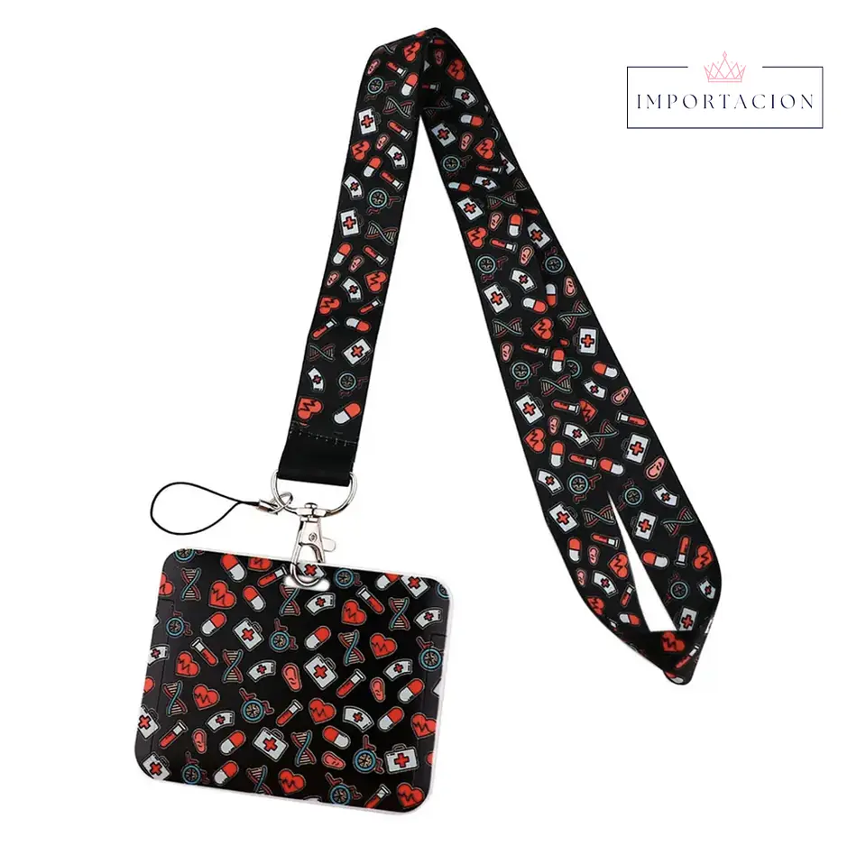 Preventa Portacredencial Horizontal + Lanyard Enfermeros  1