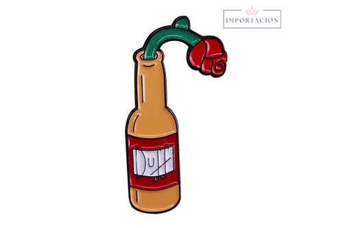 Preventa Pin Botella Duff Con Rosa Los Simpson