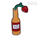 Preventa Pin Botella Duff Con Rosa Los Simpson