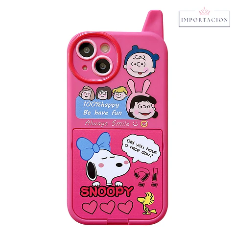 Preventa Carcasa iPhone Snoopy Phone Con Espejo