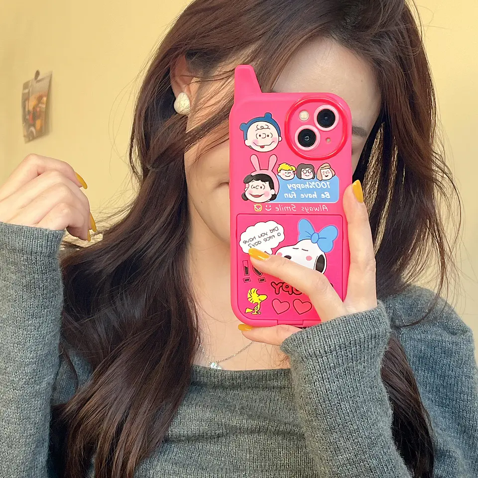 Preventa Carcasa iPhone Snoopy Phone Con Espejo 2