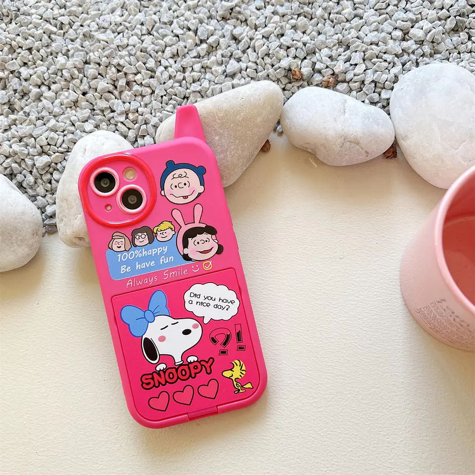 Preventa Carcasa iPhone Snoopy Phone Con Espejo 3