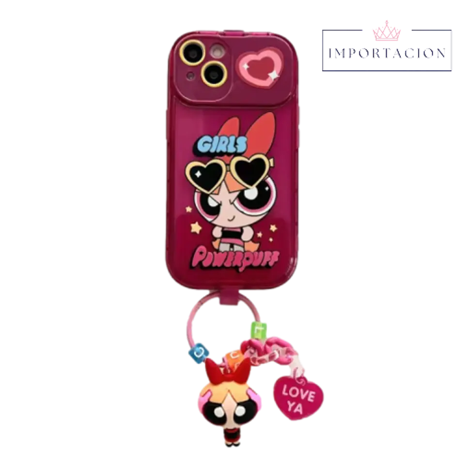 Preventa  Carcasa iPhone Chicas Superpoderosas + colgante 3D 5