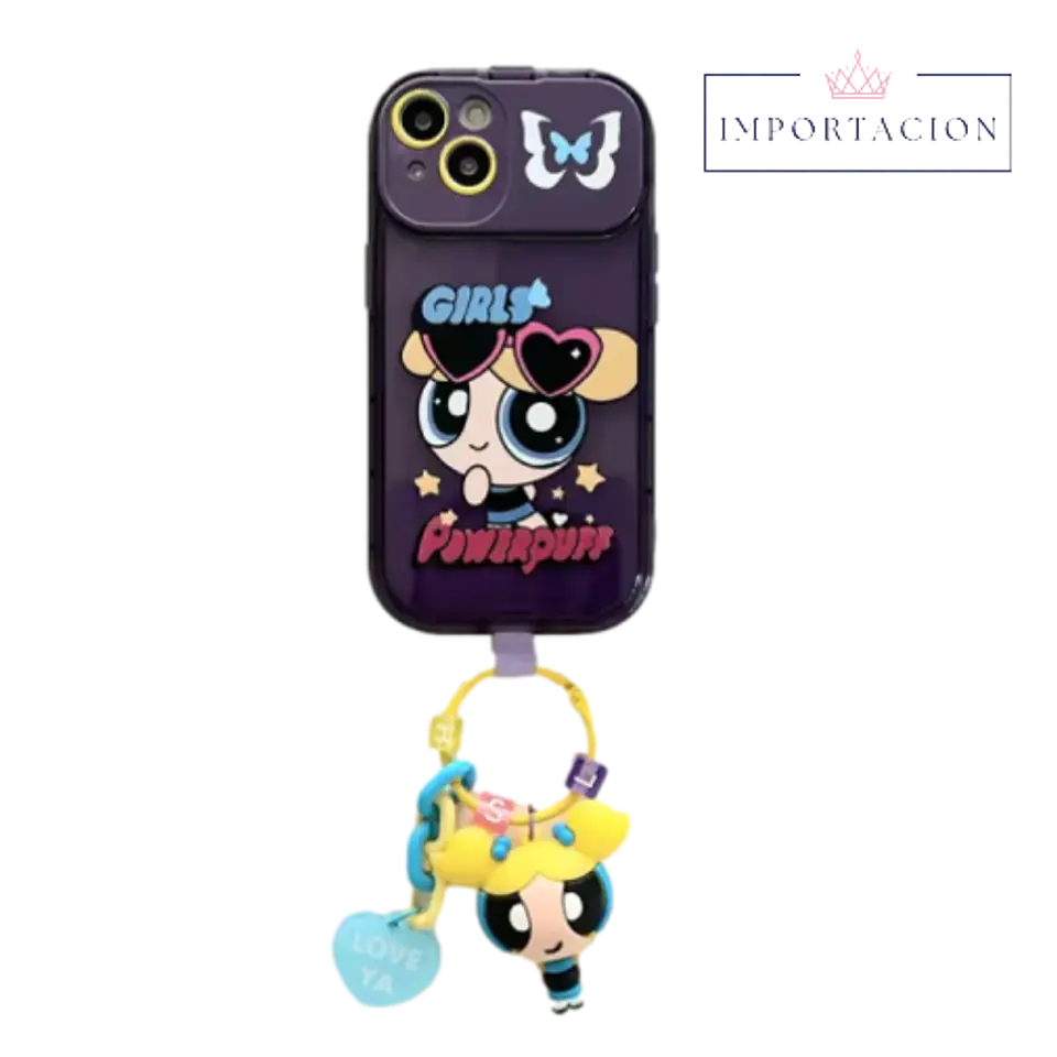 Preventa  Carcasa iPhone Chicas Superpoderosas + colgante 3D 6