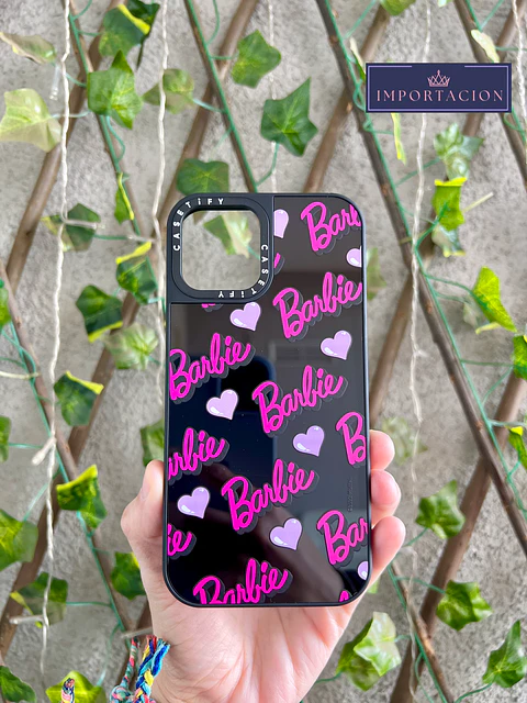 Preventa  Carcasa iPhone Barbie Negro Proteccion Completa