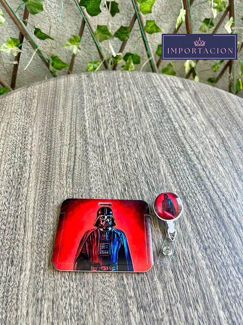 Preventa Portacredencial Horizontal + Hebilla Retractil Darth Vader