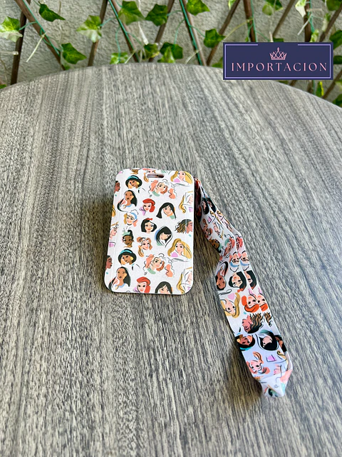 Preventa Portacredencial + Lanyard Princesas Disney