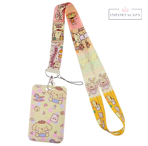 Preventa Portacredencial Vertical + Lanyard Pompompurim