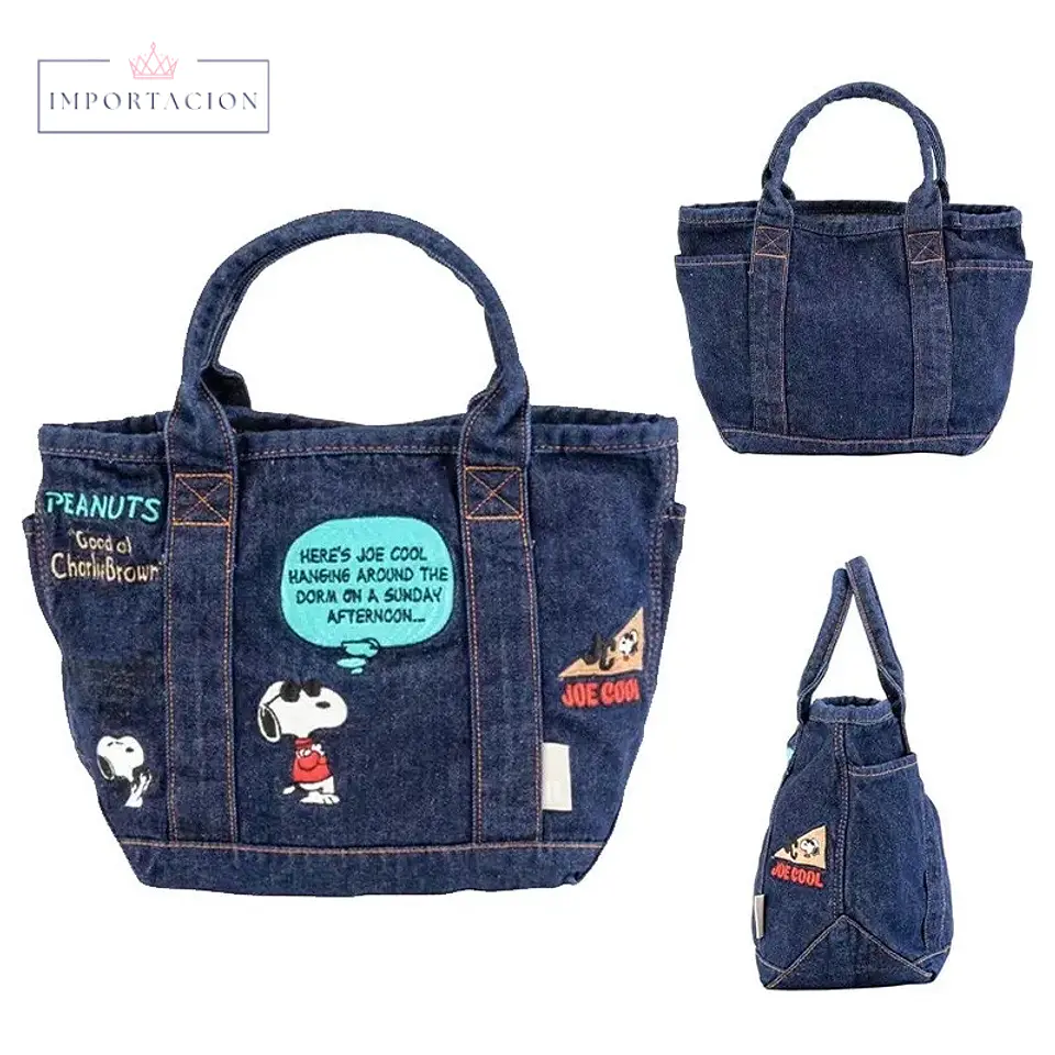 Preventa Bolso De Mano Snoppy Mezclilla Jeans 7