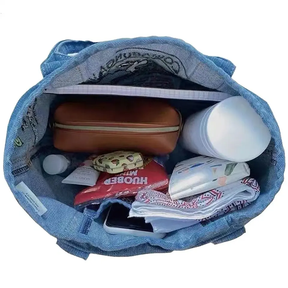 Preventa Bolso De Mano Snoppy Mezclilla Jeans 5