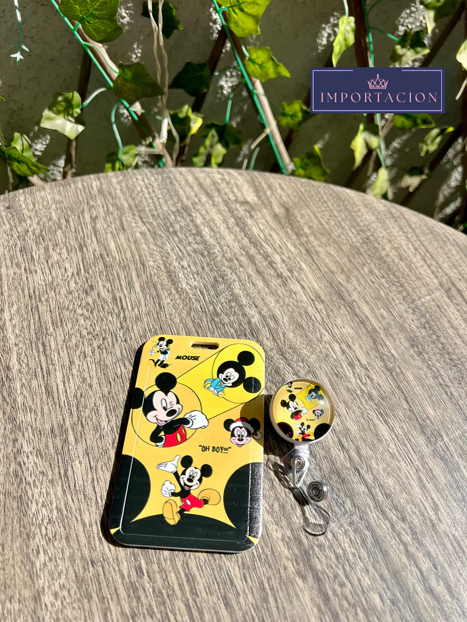 Preventa Portacredencial + Hebilla Retractil Mickey  1