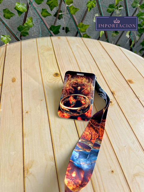 Preventa Portacredencial Vertical + Lanyard Sr De Los Anillos